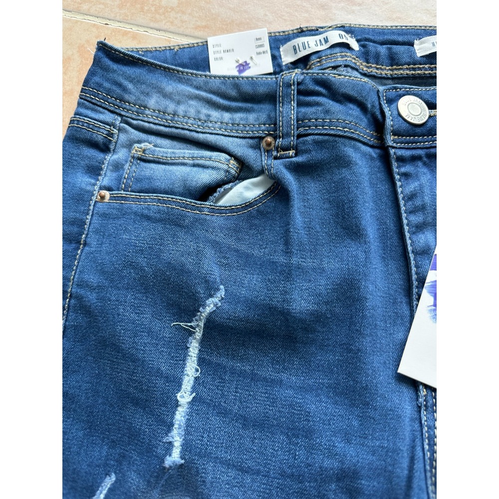 Blue Jam High rise Skinny distressed jeans Women's Size 5 -New! - Picture 6 of 9